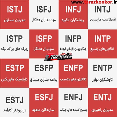 تأثیر تیپ های شخصیتی MBTI بر انتخاب شغل و موفقیت شغلی تیپ های شخصیتی MBTI انجام تست